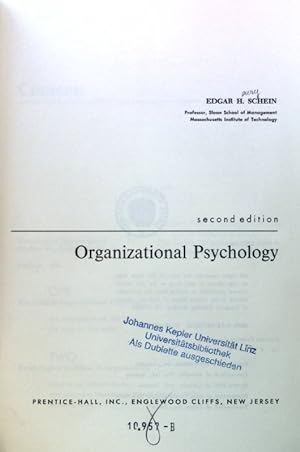 Seller image for Organizational Psychology; Foundations of Modern Psychology; for sale by books4less (Versandantiquariat Petra Gros GmbH & Co. KG)