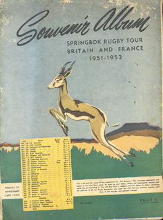 Springbok Rugby Tour 1951-1952 Souvenir Album