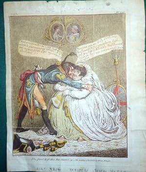 The Peace of Amiens 1802 "The First Kiss - This Ten Years". Or-the Meeting of Britannia & Citizen...