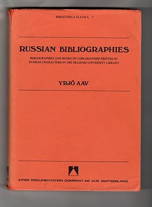 Russian bibliographies: Bibliographies and books on librarianship printed in Russian characters i...