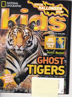 Seller image for National Geographic Kids October 2004, Special Halloween Issue: Ghost Tigers for sale by Never Too Many Books