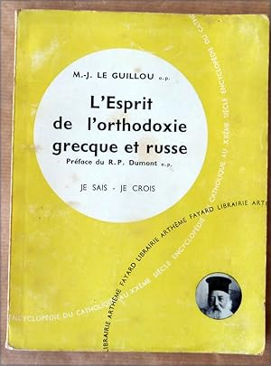 Immagine del venditore per L'Esprit de l'Orthodoxie Grecque et Russe. venduto da librairie sciardet