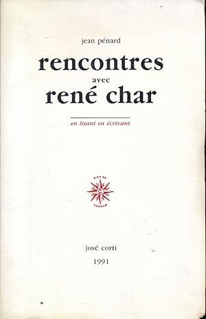 Image du vendeur pour Rencontres avec Ren Char mis en vente par LIBRAIRIE GIL-ARTGIL SARL