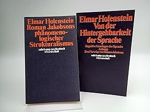 Image du vendeur pour Roman Jakobsons phnomenologischer Strukturalismus / Von der Hintergehbarkeit der Sprache Kognitive Unterlagen der Sprache (Anhang: Zwei Vortrge von Roman Jakobson) // Knovolut 2 Bnde mis en vente par Antiquariat Smock