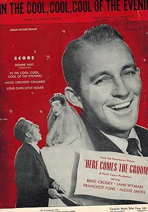 In the Cool Cool Cool of the Evening - Bing Crosby Cover Sheet Music from Here Comes the Groom