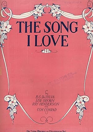 The Song I love - Vintage Sheet Music