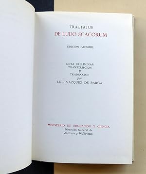 Tractatus de Ludo Scacorum (Edición facsímil)