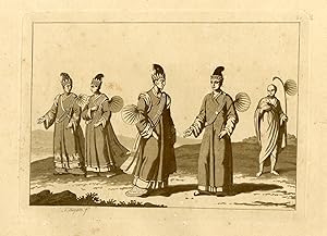 Bild des Verkufers fr Antique Print-TRADIONAL COSTUMES-MYANMAR-PL.LXVIII.-Ferrario-Bigatti-c.1827 zum Verkauf von Pictura Prints, Art & Books