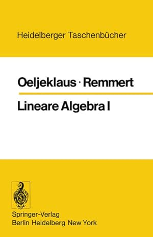 Seller image for Heidelberger Taschenbcher, Bd.150: Lineare Algebra 1 for sale by Versandantiquariat Felix Mcke
