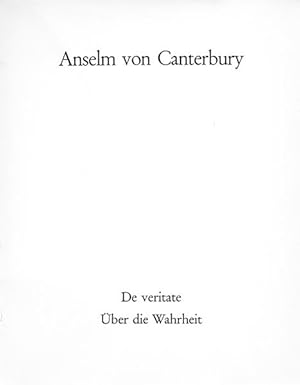 Bild des Verkufers fr De Veritate. ber die Wahrheit zum Verkauf von Versandantiquariat Felix Mcke