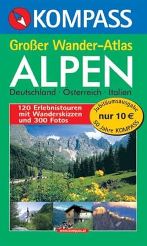Bild des Verkufers fr Kompass Groer Wander-Atlas Alpen zum Verkauf von Versandantiquariat Felix Mcke