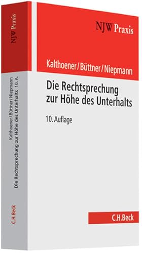 Seller image for Die Rechtsprechung zur Hhe des Unterhalts for sale by Versandantiquariat Felix Mcke