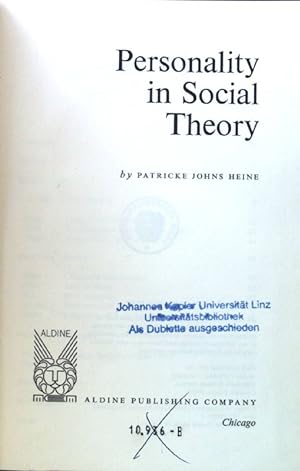 Seller image for Personality in Social Theory; Perspectives in Personality; for sale by books4less (Versandantiquariat Petra Gros GmbH & Co. KG)