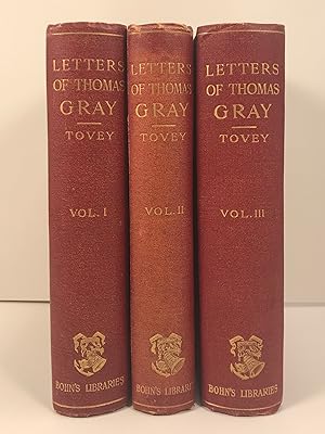 Immagine del venditore per The Letters of Thomas Gray Including the Correspondence of Gray and Mason 3 Volumes venduto da Old New York Book Shop, ABAA