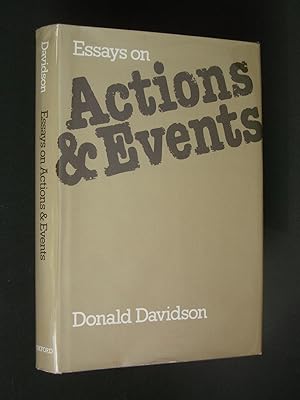 Essays on Actions and Events