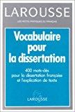 Seller image for Vocabulaire Pour La Dissertation for sale by RECYCLIVRE