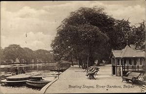 Ansichtskarte / Postkarte Belper Derbyshire England, Boating Stages, River Gardens