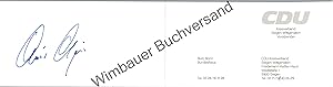Bild des Verkufers fr Original Autogramm Paul Breuer MdB CDU /// Autograph signiert signed signee zum Verkauf von Antiquariat im Kaiserviertel | Wimbauer Buchversand