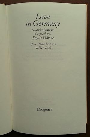 Seller image for Love in Germany. Deutsche Paare im Gesprch mit Doris Drrie. for sale by buch-radel