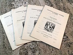 BOLETIN DE LA BIBLIOTECA NACIONAL. México. Tomo V. Enero-Diciembre de 1954. I, II, III y IV. Año ...