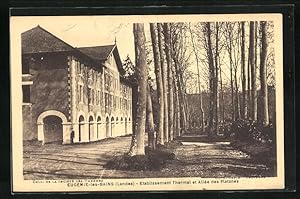 Carte postale Eugenie-les-Bains, Etablissement Thermal et Allee des Platanes
