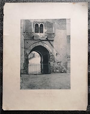 Fototipia Granada Alhambra: Puerta del Vino. 1891