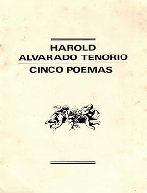 Bild des Verkufers fr Cinco poemas. [RAREZA! FIRMA DE AUTOR]. Breve estudio introductorio de Fernando Cruz Kronfly. zum Verkauf von La Librera, Iberoamerikan. Buchhandlung