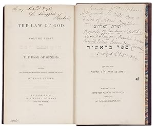 Imagen del vendedor de Torat Ha-Elo-Him . The Law of God . a la venta por Donald A. Heald Rare Books (ABAA)