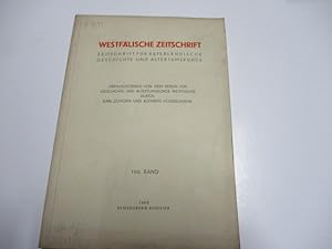 Seller image for Westflische Zeitschrift. Zeitschrift fr vaterlndische Gesschichte und Altertumskunde. for sale by Ottmar Mller
