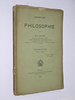 Seller image for Sommaire de Philosophie for sale by Librairie Douin