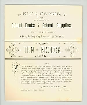 Ten Broeck Academy, Franklinville New York, Ten Broeck School Student Newsletter March 1890, Volu...