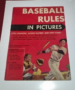 Seller image for BASEBALL RULES IN PICTURES Little Leaguers! Legion Players! Babe Ruth Teams! for sale by Antiquarian Bookshop