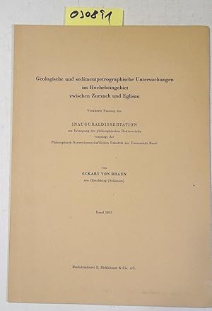 Image du vendeur pour Geologische und sedimentpetrographische Untersuchungen im Hochrheingebiet zwischen Zurzach und Eglisau. Verkrzte Fassung der Inauguraldissertation mis en vente par Antiquariat Trger