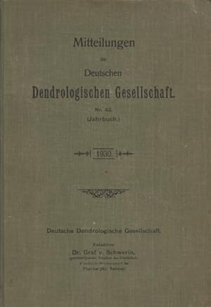 Imagen del vendedor de Mitteilungen der Deutschen Dendrologischen Gesellschaft Nr. 42 (Jahrbuch) 1930 a la venta por Leipziger Antiquariat