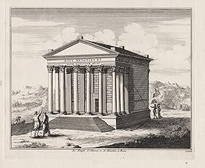 Bild des Verkufers fr Le Temple d'Antonin & de Faustine a Rome" - Roma Rome Rom Tempio di Antonino e Faustina architecture Architektur Italia Italy Italien veduta incisione acquaforte zum Verkauf von Antiquariat Steffen Vlkel GmbH