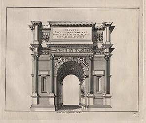 Bild des Verkufers fr Arcus Titi Vespasiani a Rome" - Roma Rome Rom Arco di Tito Arch architecture Architektur Italia Italy Italien veduta incisione acquaforte zum Verkauf von Antiquariat Steffen Vlkel GmbH