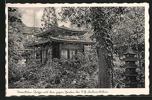 Image du vendeur pour Ansichtskarte Leverkusen, Partie aus dem japanischen Garten der I. G. Farbenindustrie mis en vente par Bartko-Reher
