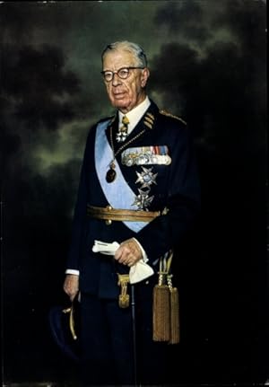 Ansichtskarte / Postkarte König Gustav VI Adolf von Schweden, Portrait in Uniform, Orden