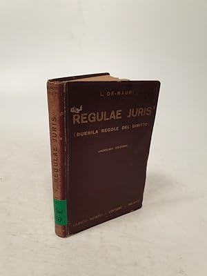 Bild des Verkufers fr Regulae juris raccolta di 2000 Regole del Diritto.e la versione Italiana. 11. ed. zum Verkauf von Antiquariat Bookfarm