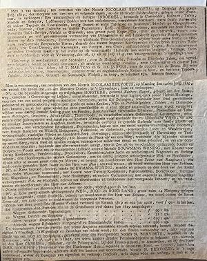 [Newspaper articles/krantenartikelen] 2 krantenartikelen over Wassenaar - Hofstede Backershage 1819