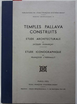 Seller image for Temples Pallava Construits (Etude Architecturale & Iconographique) for sale by SEATE BOOKS