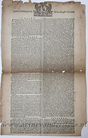 [Newspaper/Krant 1737] s Gravenhaegse Woensdaegse Courant 23 Januari 1737, 1p.