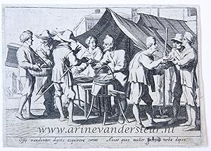 [Antique print, etching] The seller of snacks, published ca. 1650, 1 p.