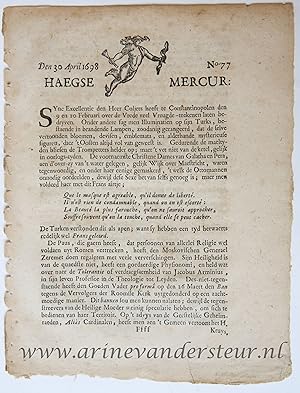 [Newspaper/Krant 1698] Haegse Mercur/Haagse Mercur, 30 April 1698, no 77, 4 pp.
