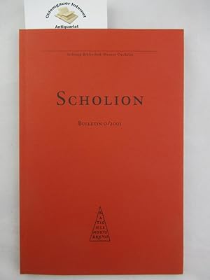 Imagen del vendedor de Scholion Bulletin 0 / 2001. (Scholion. Mitteilungsblatt der Stiftung Bibliothek Werner Oechslin, Einsiedeln ; 0/2001). a la venta por Chiemgauer Internet Antiquariat GbR