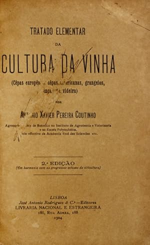 Seller image for TRATADO ELEMENTAR DA CULTURA DA VINHA. for sale by Livraria Castro e Silva
