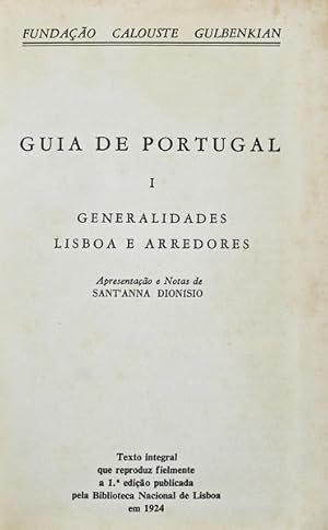 Seller image for GUIA DE PORTUGAL. [EDIES MISTAS, 8 VOLS.] for sale by Livraria Castro e Silva