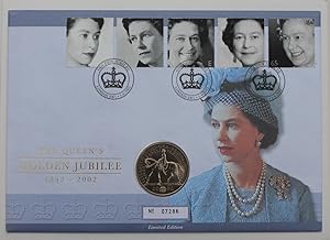 The Queen's Golden Jubilee 1952 - 2002 Five Pound Coin.
