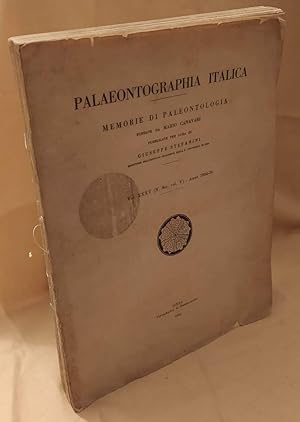 Image du vendeur pour PALAEONTOGRAPHIA ITALICA memorie di paleontologia fondate da Mario Canavari (1935) mis en vente par Invito alla Lettura