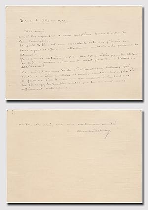 Autograph letter signed to pianist Walter Morse Rummel